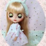 長袖 ワンピース リボン もふもふ カチューシャ 付き ネオブライス アウトフィット Blythe Outfit 衣装 セット 