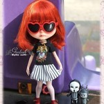 カッコいい ハード系 Tシャツ スカート チョーカーネックレス Blythe Outfit ネオブライス アウトフィット お洋服　衣装 