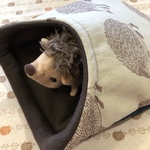 ハリネズミ 寝袋 4層 茶系