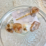 resin stoneバレッタ＆ヘアピン
