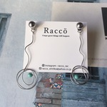 2way ○swirly dot pierce (ミントグリーン) ステンレスピアス