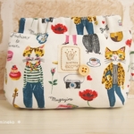 猫好きさんのための♡ねこ柄 ばねポーチ【オシャレねこ】