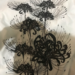 彼岸花カシュクール和風ブラウス白×黒