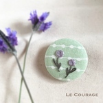◯お花の刺繍ブローチ◯(紫)