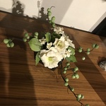 ＊cherry＊  白いバラと小花と木の実　樹脂粘土