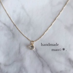 [コピー] 極細チェーン ブラックダイヤ ネックレス