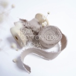 コットンリボン5yardモカ<Cotton Ribbon♡Mocha>結婚式ブーケ/結婚式招待状/子供服リボン/DIYなど・・・♡切りっぱなしインポートリボン国内発送