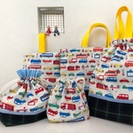 ハンドメイド☆入園、入学、男の子大好き☆はたらく車柄5点セット