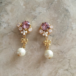 SWAROVSKIアメジストイヤリング