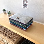 Ｎatureシリーズ (Y)  インテリアボックス　〈MLサイズ〉　 小物入れ（カルトナージュ）