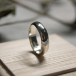 鏡面 シルバープレーンリング 5.0mm幅 ミラー シルバー950｜SILVER RING 指輪 シンプル アクセサリー｜204