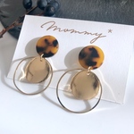 べっ甲×ゴールドフープ 大ぶりピアス・イヤリング