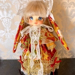 オビツ11サイズ服和柄うさみみケープセット②