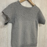 モヘア半そでセーター☆淡いグレー