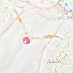 パープル スワロフスキー / ストールクリップ   スカーフやカーディガンクリップとしても♡