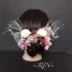 【再販3】卒業式 結婚式 成人式 くすみ　ボタニカル ヘッドパーツ  シャンパン　ホワイト　髪飾り　袴