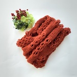 ☆市松模様ネックウォーマー♪ユニセックスカラーRed Brown♪ハンドメイド☆【ネックウォーマー/スヌード】