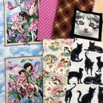 【新春福袋】猫柄生地入り♪　USA生地 詰め合わせ C