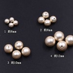 送料無料 100個 コットンパール 丸玉 6mm＆8mm＆10mm＆12mm ベージュ 100個入 A1937-100-2