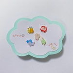 【樹脂ピアス５個セット】みずいろ