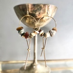 Agate 結び　大ぶりフープピアス・イヤリング