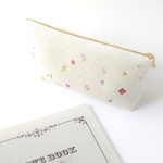 【受注製作】刺繍のペンケース　内ポケット付き