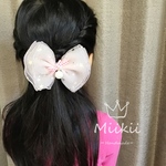 大きなリボン🎀揺らす(ゆらゆら) 目立つ　可愛らしい　子供髪飾り🎀ヘアゴム【パープル、ピンク】