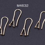 M4632    12個   フックピアス金具 バチカン付き 8×21mm ゴールド 3×【4ヶ】