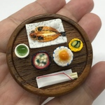 送料無料！新春　あじのひもの定食　ブローチ