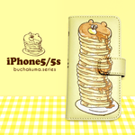 ぶちゃくま。ホットケーキ手帳型iPhoneケース5/5s