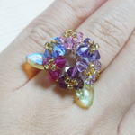 彩りあじさいビーズリング