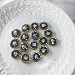 〈小粒〉限定再販 1.8cm《 ピーコックブルー 》かすみ草  ピアス チタンピアス イヤリング   ターコイズ ブルー