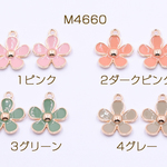 送料無料 12個 エポチャーム 五弁花 18×20mm ゴールド【12ヶ】 M4660-4