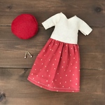 リカちゃん服　星のロングワンピースコーデ
