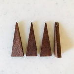 Dark Brown Wood Triangle Pendant Tops
