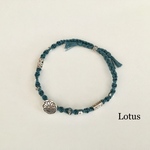  【レディース】カジュアルシーンに合うミサンガブレスレット　ブルー　春の新作デー2020