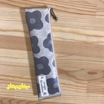 手帳用ペンケース☆花グレー
