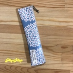 【再販4】手帳用ペンケース☆サークル水色