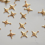ジルコニア 煌めき スター チャーム　24k gold 