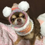 ぼんぼり帽子とスヌードで楽しくお散歩