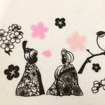 お内裏様とお雛様#ひな祭り#切り絵#2020