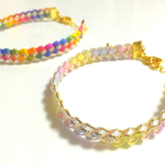 パステルレインボーリボン.｡.:*♡ブレスレット