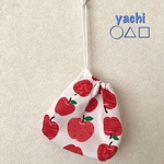 赤い可愛いりんごの巾着袋🍎コップ入れ 