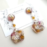 ボタニカルフラワー♡揺れるフラワーピアス／イヤリング
