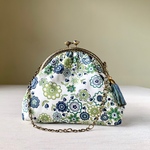現品★Libertyプリント生地♪ポーチ GR
