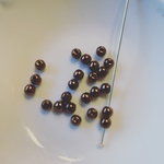 再販無し◆ デッドストック    4mm チェコ　ビーズ　ブラウン