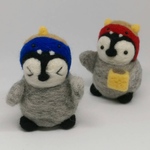 節分 鬼になった豆まきペンギン兄弟