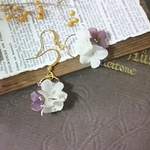  ・紫色のお花のピアス　＃310