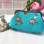 ジョリーフルール押し口金ミニポーチ 【エメラルドグリーン】