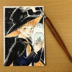 はがき原画 魔法学生